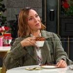 Gwen’s green trench coat on Days of our Lives