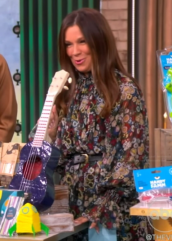 Gretta Monahan’s floral print maxi dress on The View