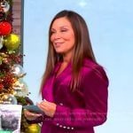 Gretta Monahan’s fuchsia velvet blazer on uThe View