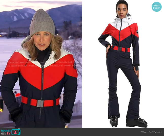 Gsou Snow One Piece Waterproof Ski Suit worn by Lara Spencer on Good Morning America