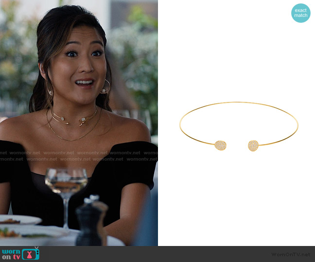 Guzema Flats Choker worn by Mindy Chen (Ashley Park) on Emily in Paris