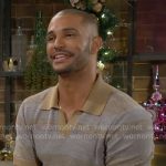 Holden’s striped knit polo shirt on The Young and the Restless