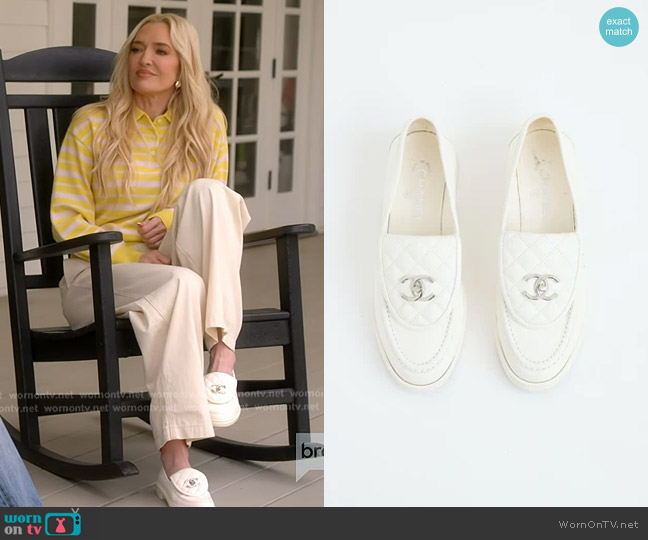 Interlocking CC Leather Loafers worn by Erika Jayne on The Real Housewives of Beverly Hills
