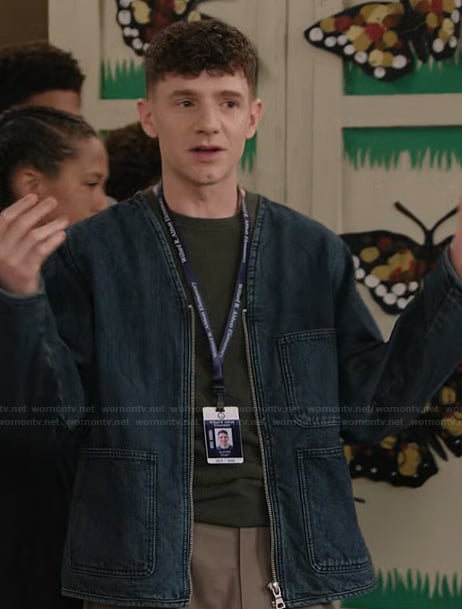 Jacob’s denim jacket on Abbott Elementary