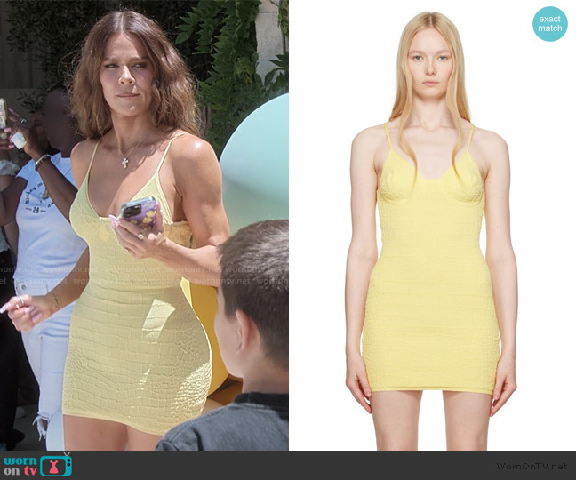 Jacquemus Yellow 'The Scala' Minidress worn by Khloe Kardashian (Khloe Kardashian) on The Kardashians