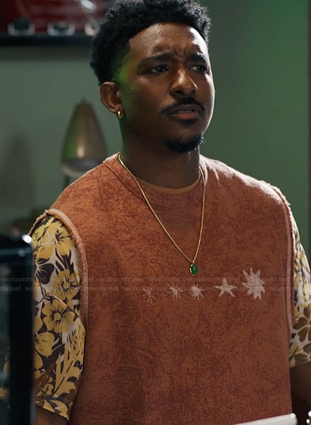 Jazz’s orange knit vest on Bel-Air