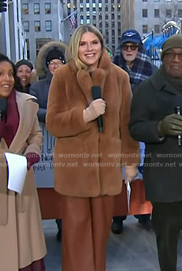 Jenna’s brown fur coat on Today