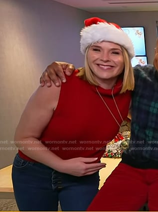 Jenna’s red sleeveless turtleneck sweater on Today