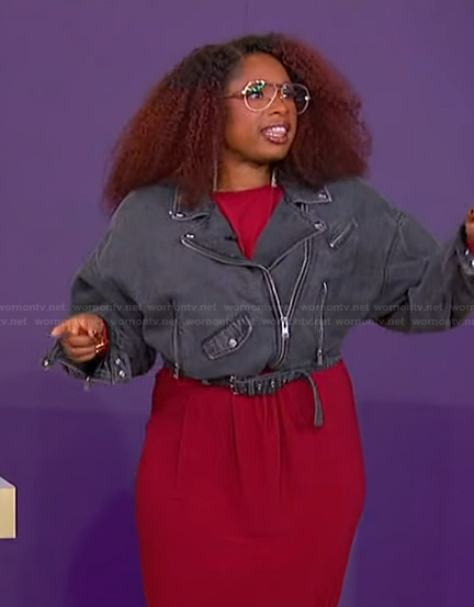 Jennifer’s gray denim jacket on The Jennifer Hudson Show