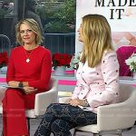 Jill’s pink embellished blazer and print jeans on Today