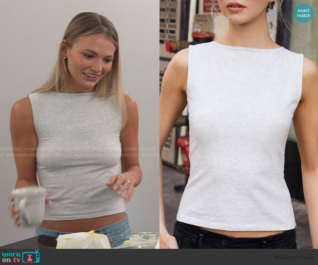 John Galt Silver Kathleen Top worn by Charley Manley on Southern Charm
