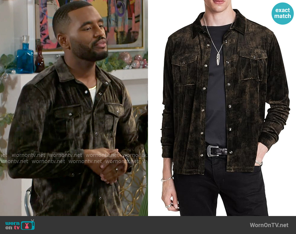 John Varvatos Ferentino Shirt worn by Andre Richardson (Sean Freeman) on Beyond the Gates