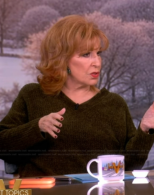 Joy’s v-neck sweater on The View