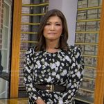 Juju’s black printed midi dress on Good Morning America