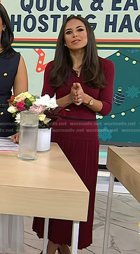Kaylee’s burgundy polo dress on Today