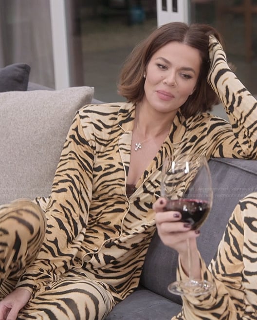 Khloe’s tiger stripe pajamas on The Kardashians