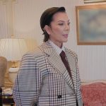 Kris’s plaid oversized blazer on The Kardashians