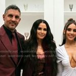 Kyle’s sequin feather trim gown on The Real Housewives of Beverly Hills