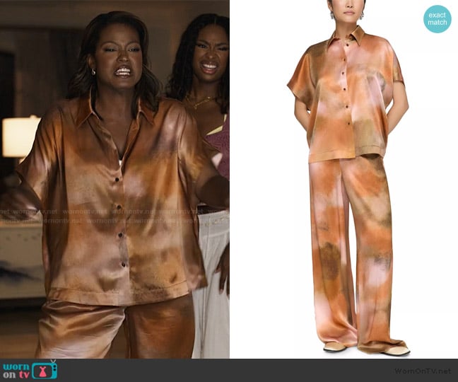 Lafayette 148 Oversized Silk Dolman Sleeve Top worn by Vivian Banks (Cassandra Freeman) on Bel-Air