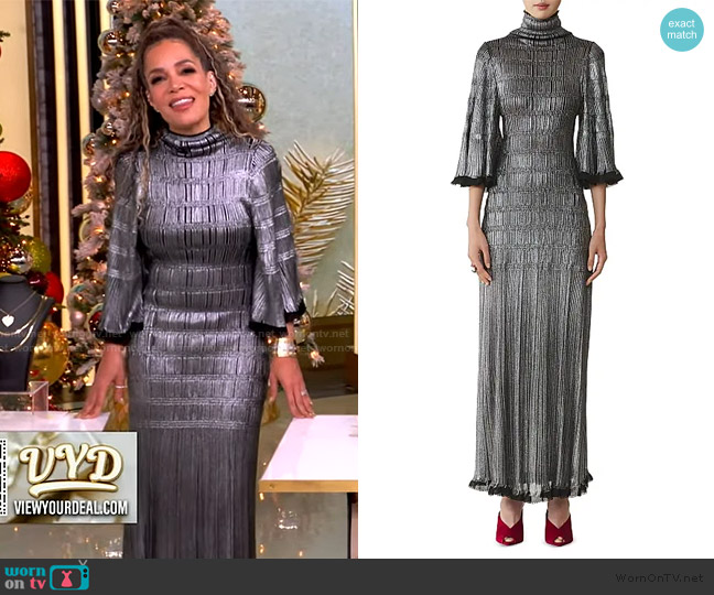 Lanvin Midi Dress in Metallic Viscose worn by Sunny Hostin on The View