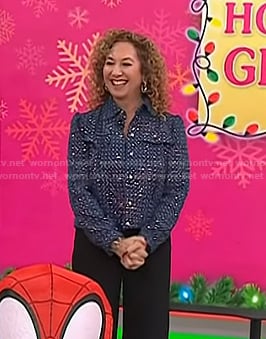 Laurie Schacht’s blue sequin jacket on Today