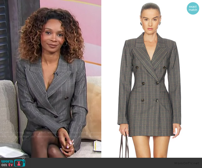 Lovers and Friends Jovie Blazer Mini Dress worn by Zuri Hall on Access Hollywood
