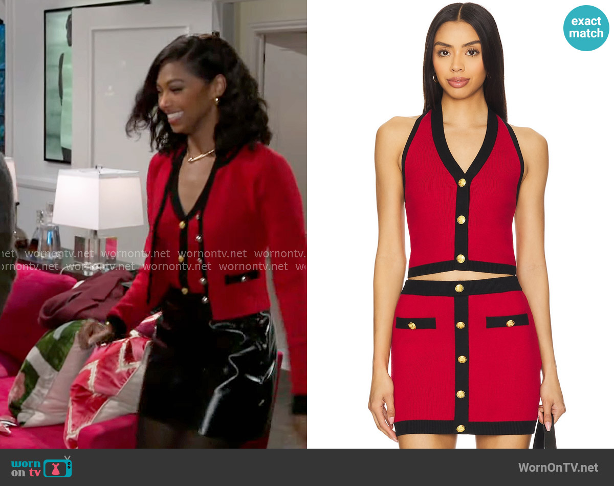 Majorelle Emil Vest worn by Kat Richardson (Colby Muhammad) on Beyond the Gates