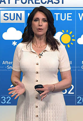 Maria’s ivory ribbed knit dress on Today