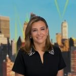 Mary’s black embellished collar top on Good Morning America