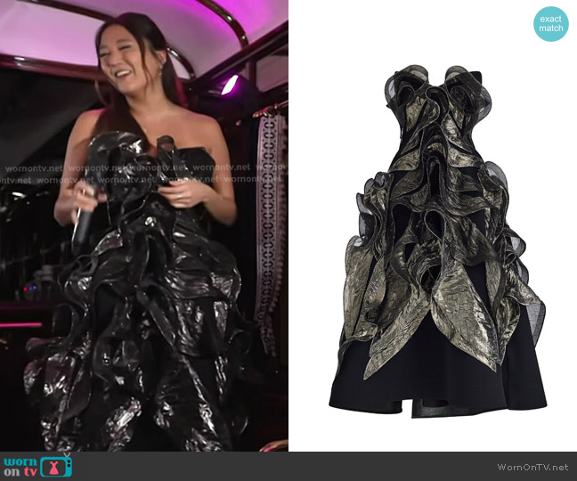 Maticevski Presentation Wave Dress worn by Ashley Park on Today