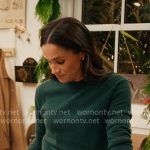 Meghan Markle’s green tie-hem sweater on With Love Meghan