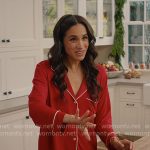 Meghan Markle’s red pajamas on With Love Meghan