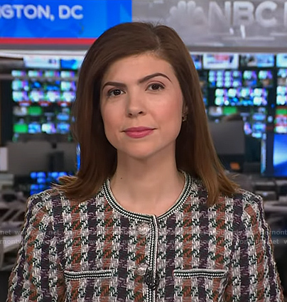 Monica Alba’s houndstooth jacket on NBC News Daily