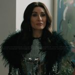 Nadine’s sequin long sleeve dress on Elsbeth