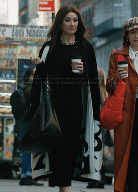 Nadine’s black coat on Elsbeth