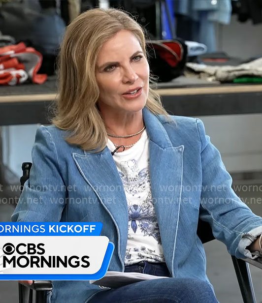 Natalie Morales’ denim blazer on CBS Mornings
