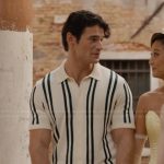 Nicolas’s striped shirt on Emily in Paris