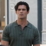 Nicolas’s green ribbed polo on Emily in Paris