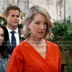 Nina’s red belted dress on General Hospital