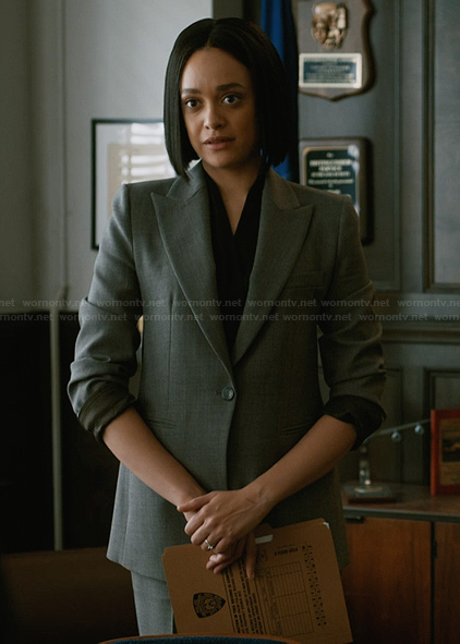 Nina’s gray blazer on Elsbeth
