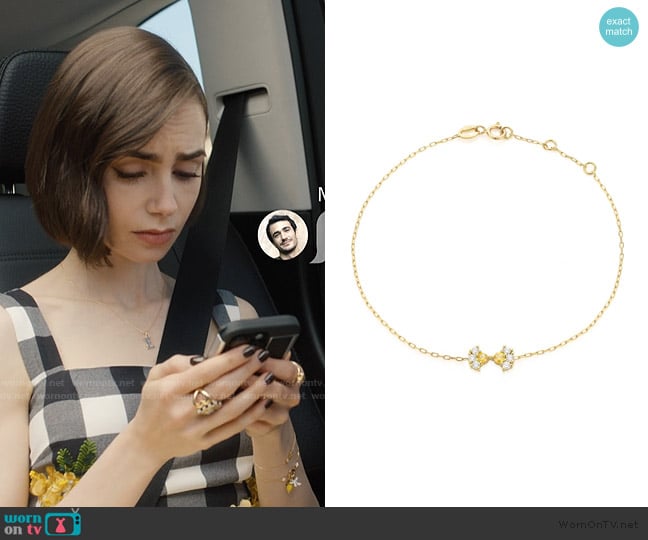 Nue Fine Jewelry Spring Bracelet worn by Emily Cooper (Lily Collins) on Emily in Paris