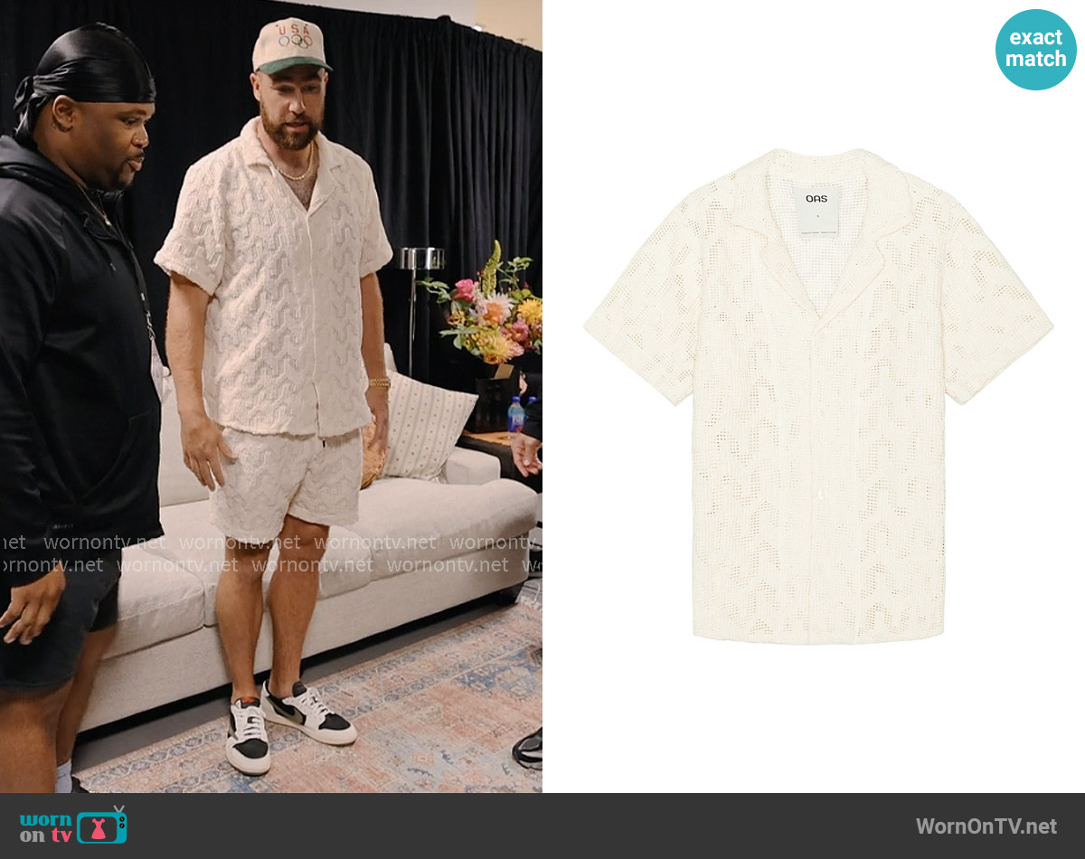 OAS Atlas Cuba Crochet Shirt worn by  on The End of an Era