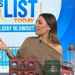 Melissa’s beige off-shoulder knit dress on Today