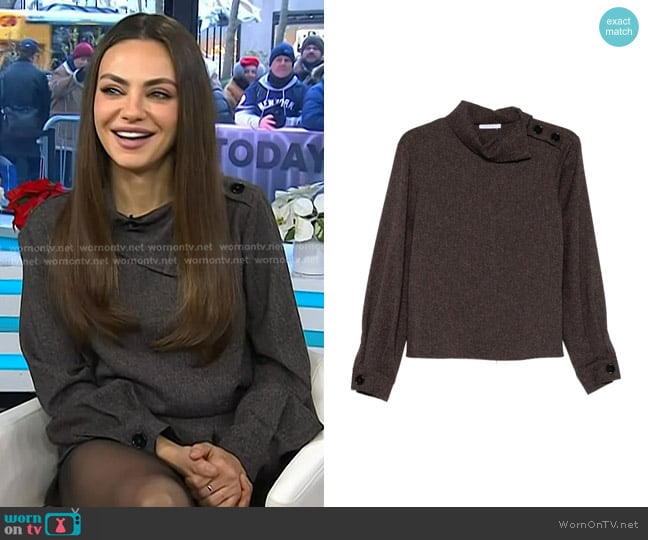 Patrizia Pepe High-neck Sweater worn by Mila Kunis on Today