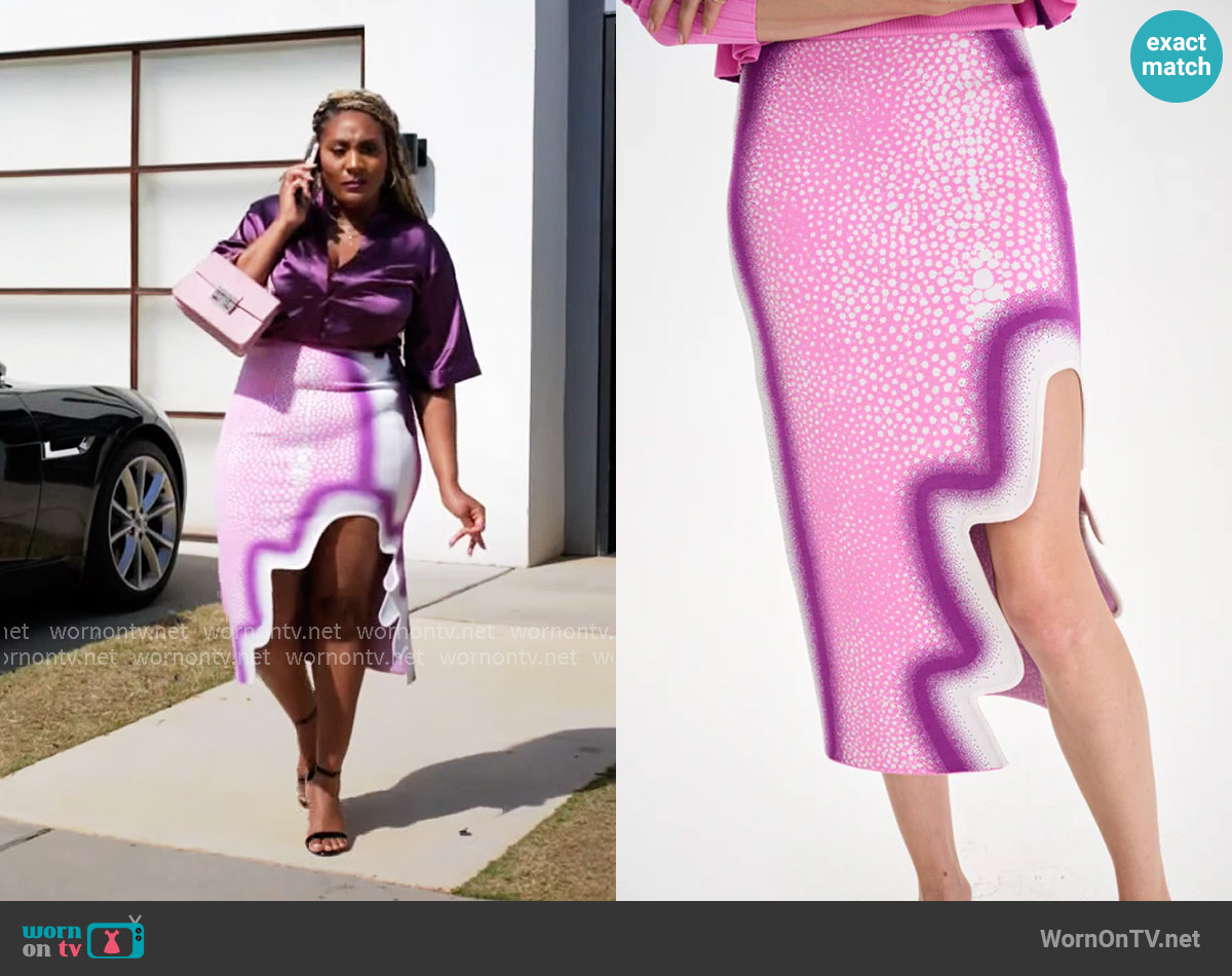 PH5 Holly Midi Skirt worn by Daniella King (Mignon) on Tyler Perrys Sistas