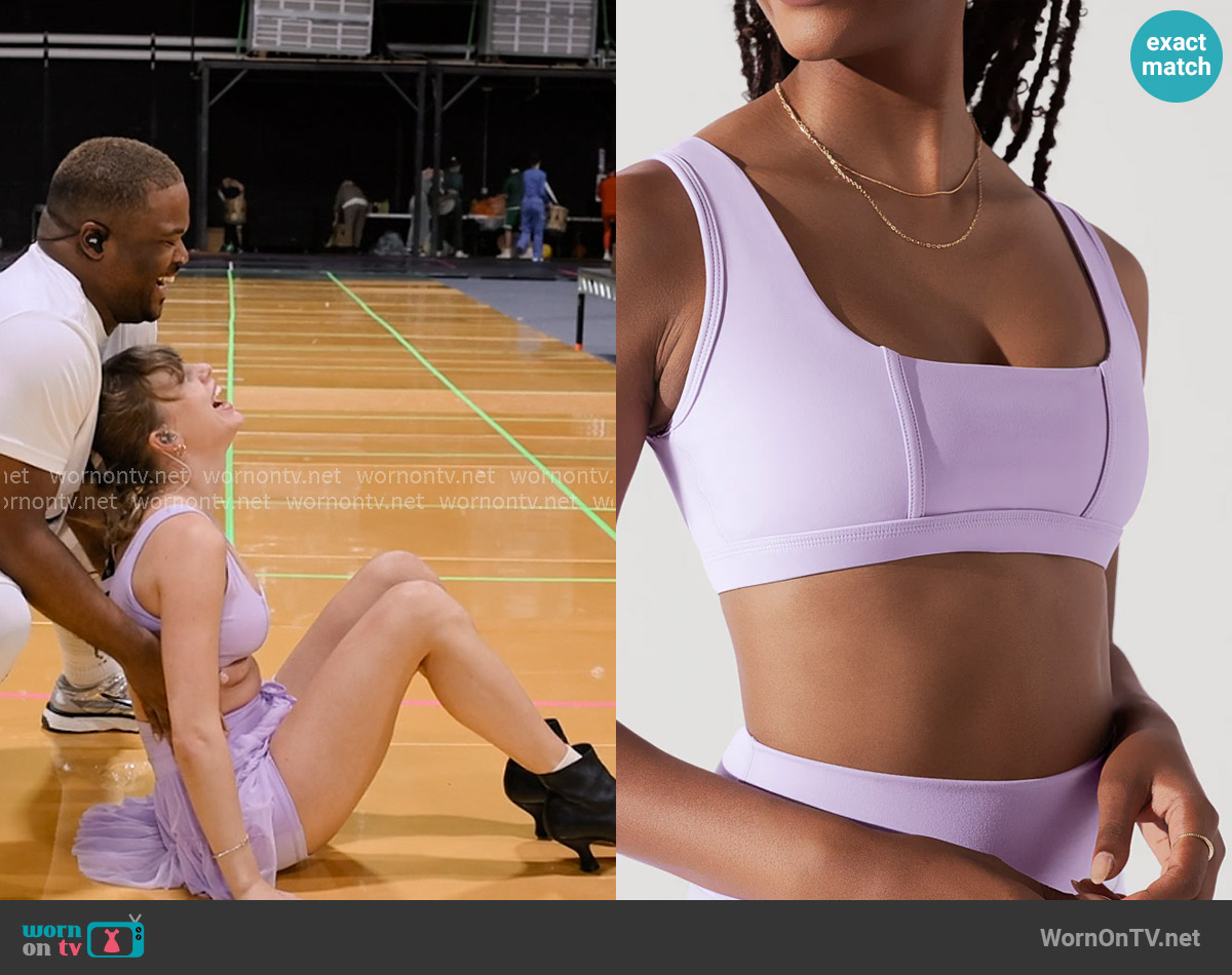 Popflex Corset Bra in Digital Lavender worn by Taylor Swift on The End of an Era