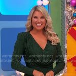 Rachel’s green rhinestone dress on The Price is Right
