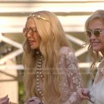 Rachel’s pink floral v-neck maxi dress on The Real Housewives of Beverly Hills