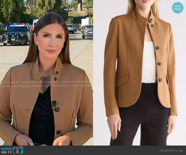 Rag & Bone Sadie Blazer in Camel worn by Dana Williams on NBC News Daily