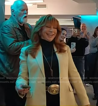 Reba’s light beige blazer on Today